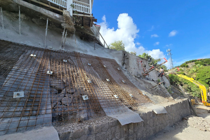 Saint-Barth - Vitet route travaux