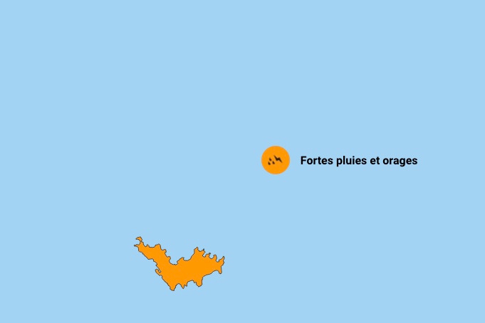Saint-Barth - météo fortes pluies orages vigilance orange