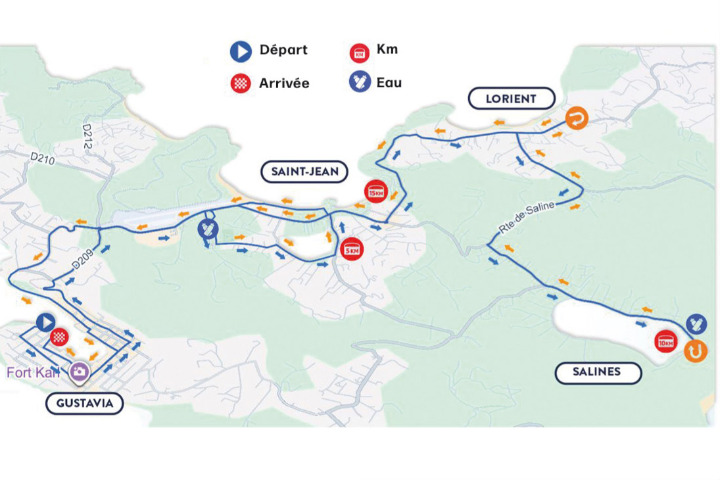 Saint-Barth - parcours 21 km