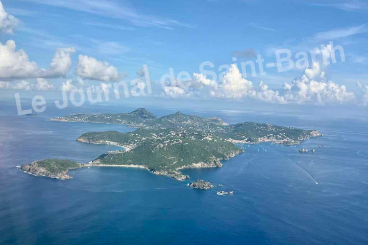 Saint-Barth - Ile de Saint Barth vue du ciel